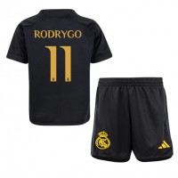 Koszulka piłkarska Real Madrid Rodrygo Goes #11 Strój Trzeci dla dzieci 2023-24 tanio Krótki Rękaw (+ Krótkie spodenki)